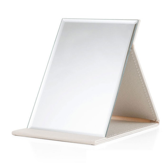 접이식손거울 무다스 PU 커버 접이식 휴대용 탁상 거울 중형
