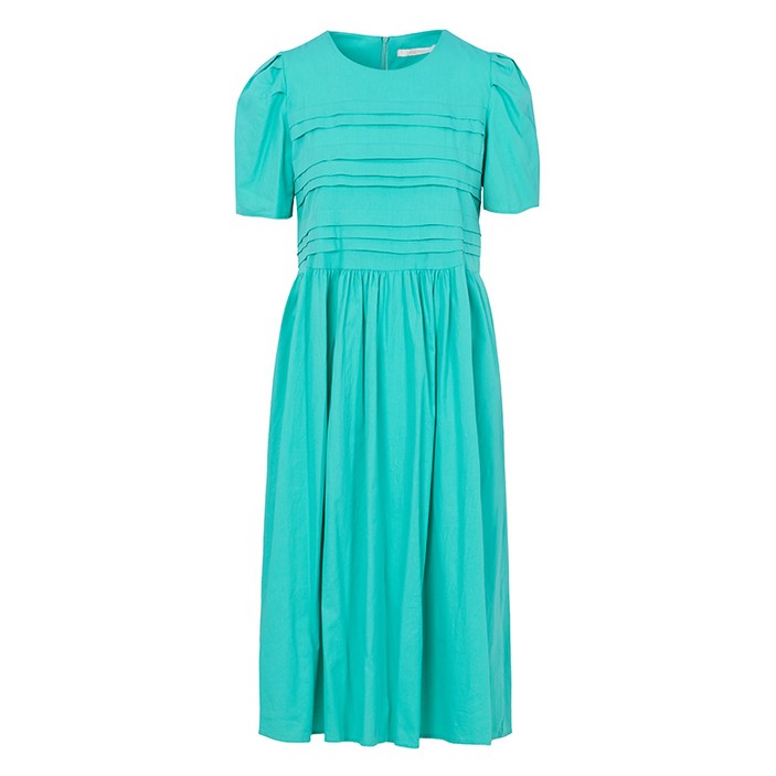 페이지플린 여성용 통기성 셔링 벌룬소매 원피스 F3BOP010A