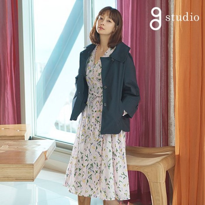 지스튜디오 3추가2만원↓ 22SS 아사파인코튼100 플로럴원피스