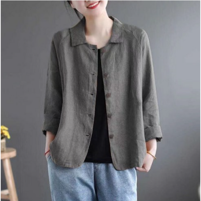 빌리즈빈 여름 여성 카라넥 순면 데일리 자켓 5170