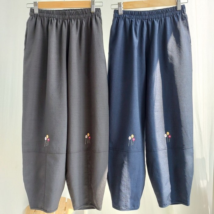 [오는정패션] 엄마 할머니 봄여름 고무줄 밴딩 항아리 알라딘 통 몸빼 바지 60 70 80 대 중년여성 옷 선물