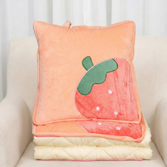 모레아오브제 귀여운 사계절 쿠션 담요 블랭킷 낮잠이불