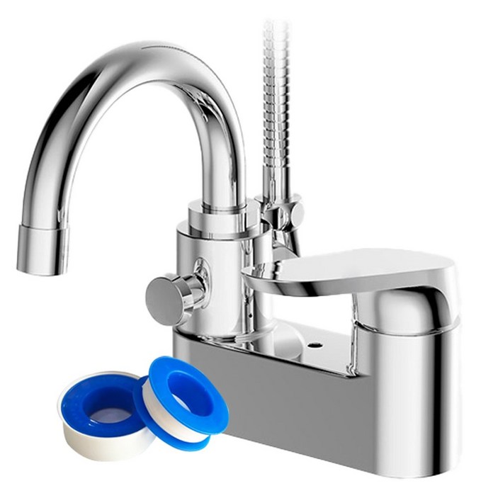 대림바스 DL-YB6A15 4인치 세면 샤워수전 샤워 겸용 사인치 2홀 3홀세면수전 테프론 테이프 포함