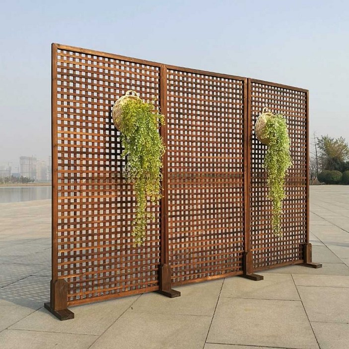 야외 파티션 나무 가벽 정원 접이식 카페 울타리 가림막