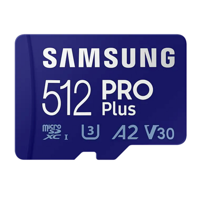 삼성전자 New PRO Plus 마이크로SD 메모리카드 512기가 Class10 SDXC 4K FHD 스마트폰 태블릿 카메라 블랙박스 SD 어댑터 포함, 512GB, 1개