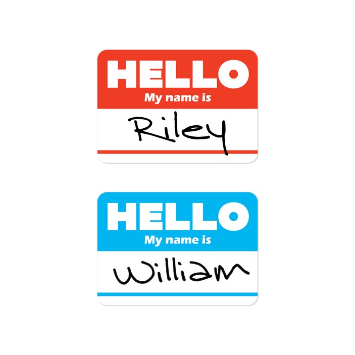 헬로 네임스티커100장 Hello my name is 네임라벨 포장 꾸미기