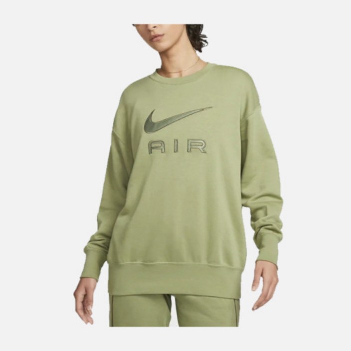 나이키 여성 플리스 크루 맨투맨 올리브