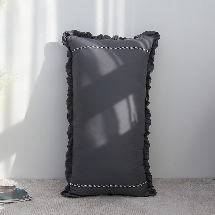 퓨어이즈룸 클래식 피그먼트 대형 등쿠션 허리쿠션 110x60 커버만솜포함 택1, 클래식차콜