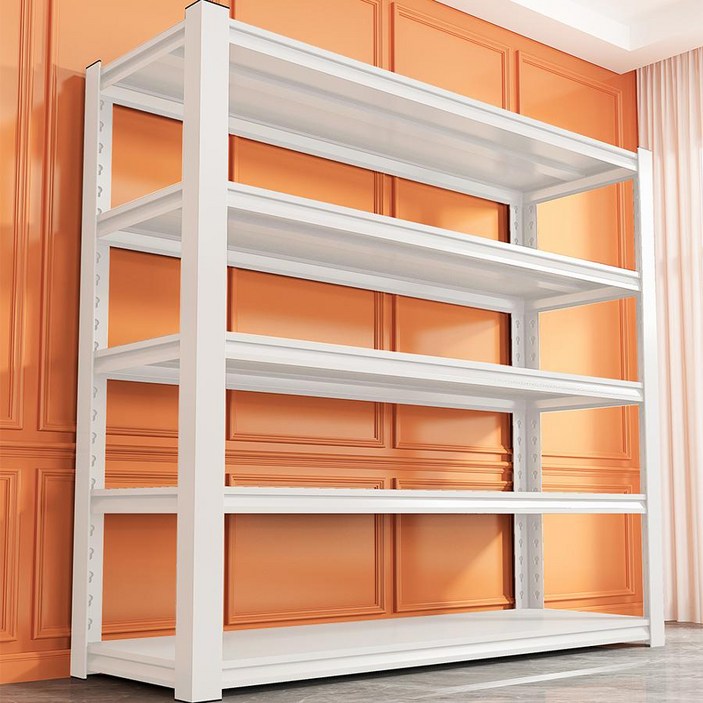 HOMEY NEST 철제 수납선반 조립 다용도 선반 FMSFLS, 5단, 화이트
