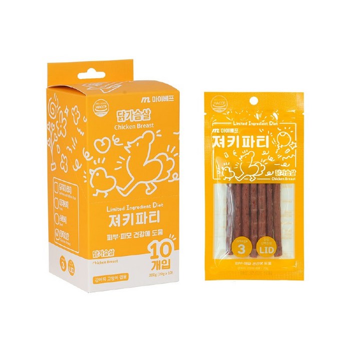 마이베프 L.I.D 져키파티 노즈워크, 닭가슴살, 20g x 10p