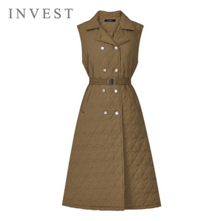 다이아 퀼팅 벨티드 원피스_INI5W1OP3081