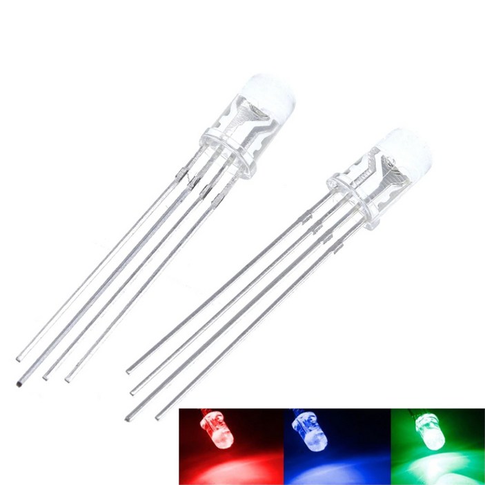 F5 RGB LED 소자 100P 키트 캐소드애노드