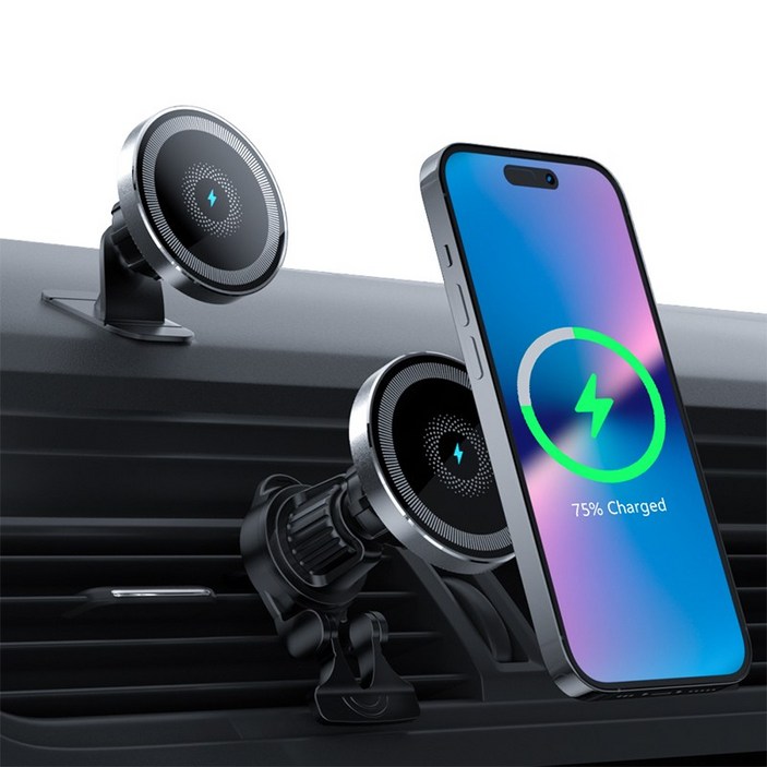 Mankiw맨큐 맥세이프 차량용 고속 무선충전 거치대 송풍구형대쉬보드형