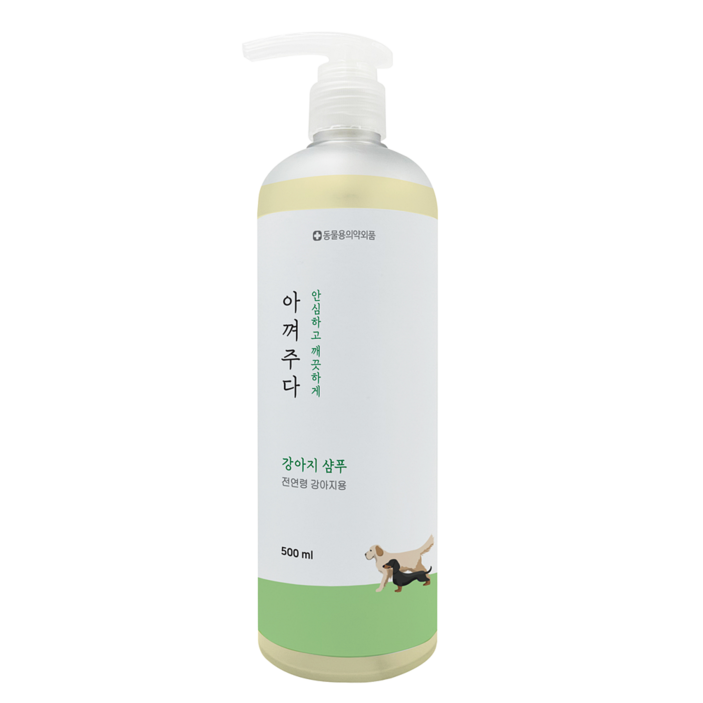 아껴주다 저자극 천연 강아지 샴푸 500ml, 500ml, 3개