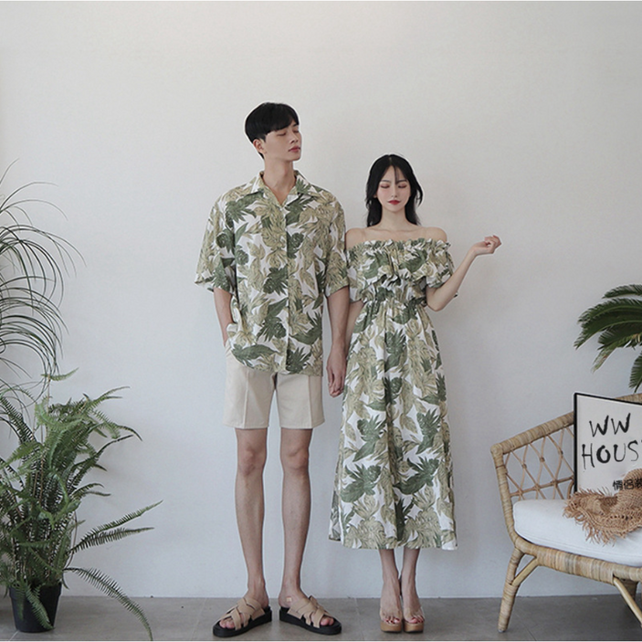 [신제품 특가] Artelier 여름 휴양지 커플 시밀러룩