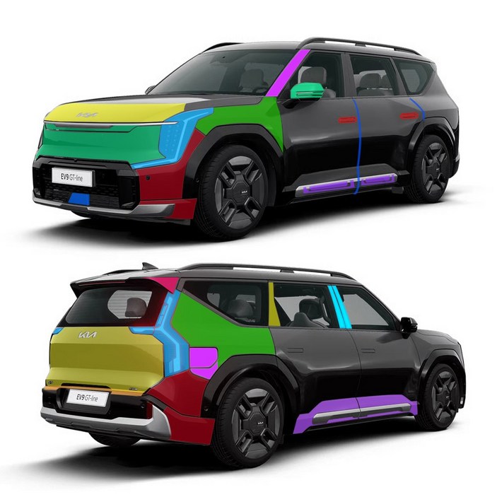 스킨엑스 EV9 MV1 외장필수패키지E PPF 차량보호필름, 투명, 1개