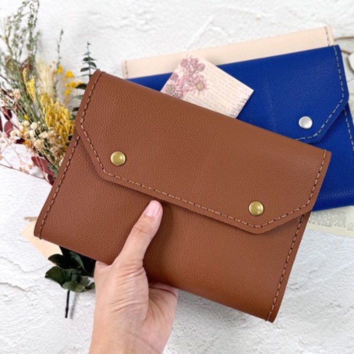 가죽 클러치 다이어리 만들기 (1인용, 3종 택 1)