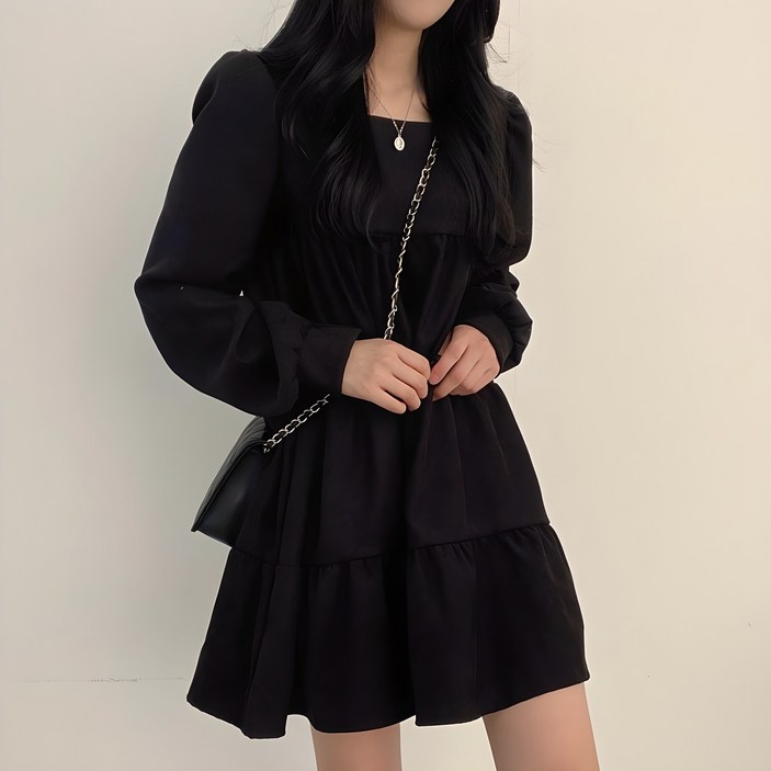 마켓에이 루즈 셔링 스퀘어넥 원피스 마켓에이 루즈 셔링 스퀘어넥 원피스