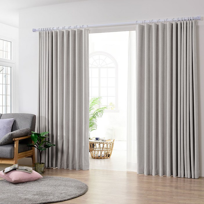 아로아 릴리커튼 무료배송 100프로 암막커튼 형상기억 자석끈증정 3중직 방한방풍 거실 안방 레일설치 커튼봉링설치 핀형커튼 바람막이 커텐