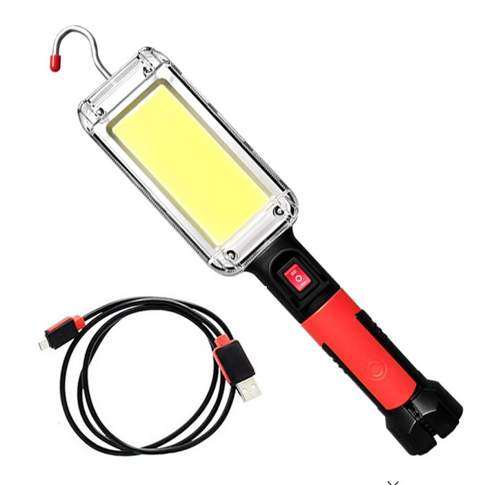 몬스터파워 작업등 COB LED 휴대용랜턴  충전식 집게 자석부착 후레쉬 캠핑등