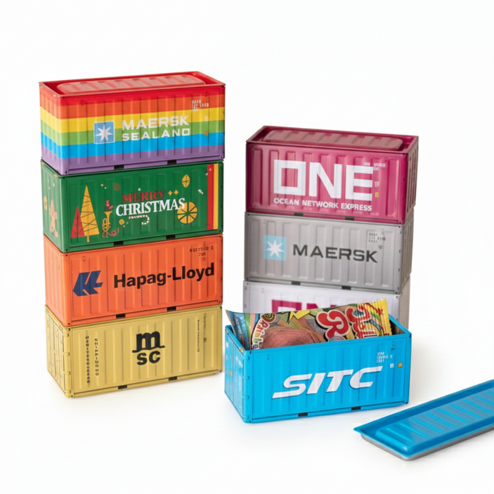 미니 컨테이너 틴케이스 철제 수납함 소품 정리함 빈티지 다용도 박스