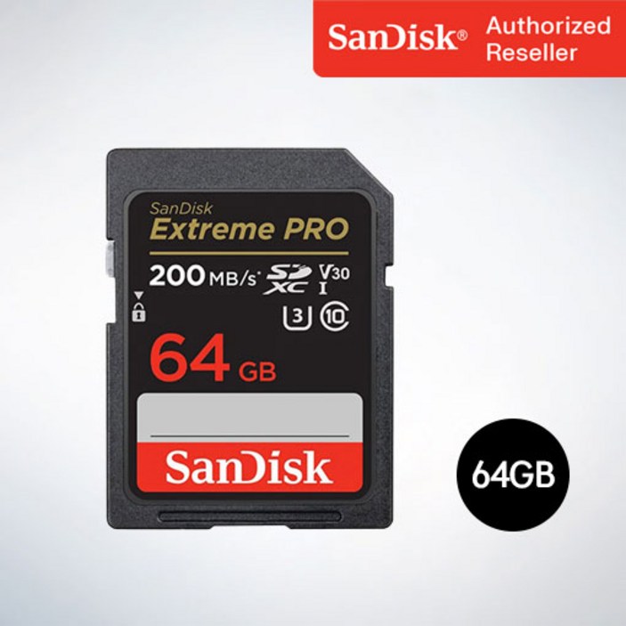 샌디스크메모리카드 샌디스크 SD메모리카드 SDXC  Extreme Pro 익스트림 프로 UHS-I SDXXU 64GB