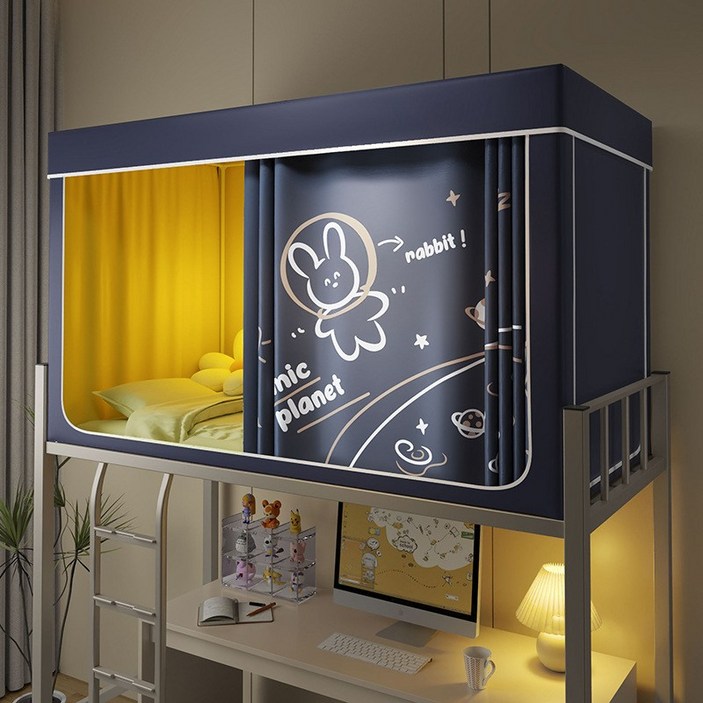 가남 싱글침대 커튼 사계절 침대커튼 침대커튼 학생 기숙사 암막침대커튼 모기장 일체형