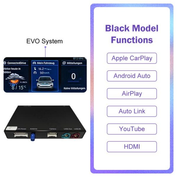 로드탑 무선 카플레이, BMW i3 I01 NBT,EVO 시스템 2013-2020, 안드로이드 자동 미러 링크, 에어플레이 기, 01 CHINA, 01 i3 EVO System
