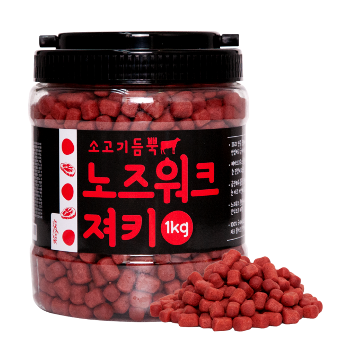 킵펫 소고기듬뿍 노즈워크 져키 훈련용 칭찬용 대용량 강아지 간식 1kg, 1개, 1kg