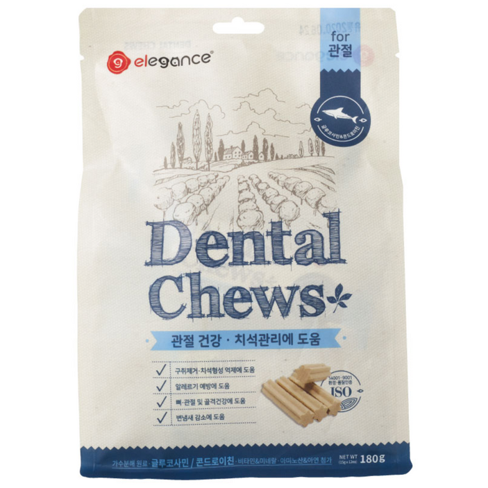 엘레강스펫 강아지 가수분해츄 개껌 저알러지 간식 덴탈츄 관절 건강, 10개, 180g, 관절
