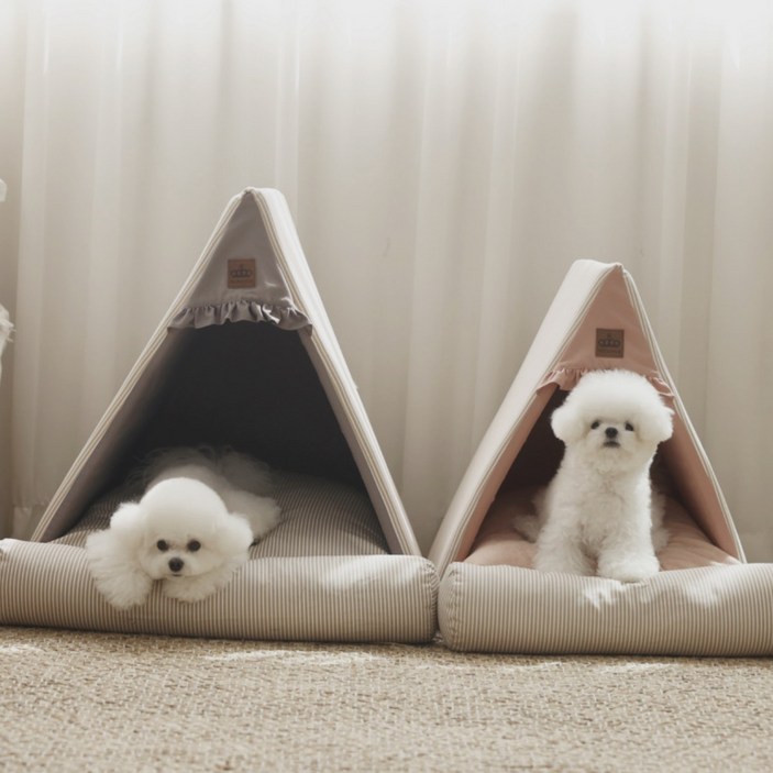 모노블 고퀄리티 프리미엄 코지 강아지하우스 강아지집 분리형 애견하우스, 1개, 그레이