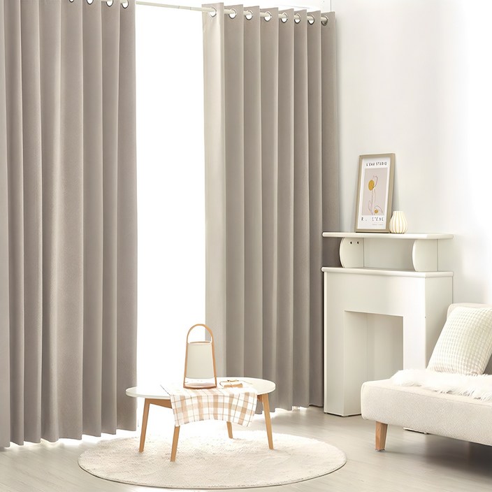 썬데코 형상기억 암막 양면커튼 2p  끈고리 2p