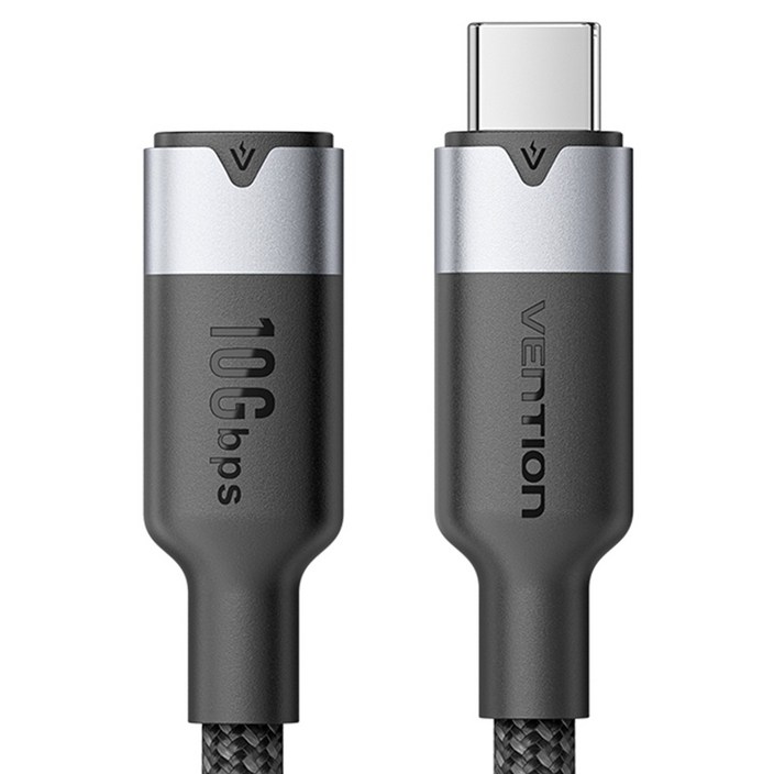 벤션 USB3.2 10Gbps C타입-C타입 4K 영상 지원 MF 연장케이블 블랙, 1개, 1m