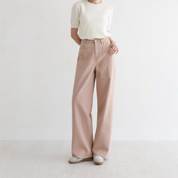 앤드스타일 여성용 롱/숏 기장 컴포트 커버 인밴딩 코튼 와이드 팬츠 264730