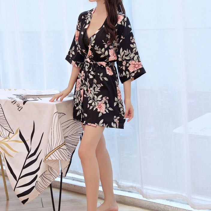 씨티컴퍼니 실크 플라워 골프 샤워가운 XL