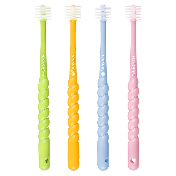 예꼬맘 360 어린이 칫솔 2단계, 혼합색상, 1개입, 4개