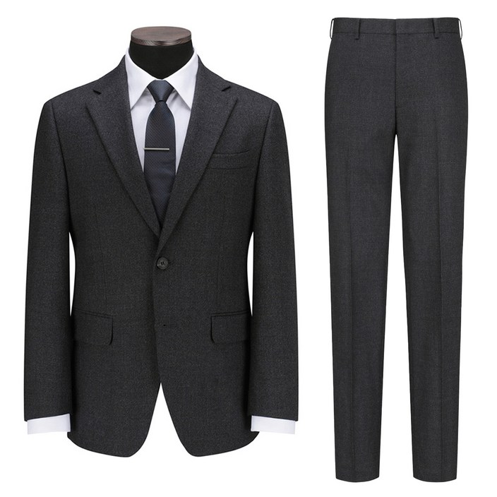 브렌우드 남성용 솔리드 멜란지 수트 자켓  팬츠