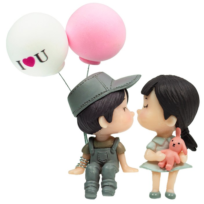 라스무스 귀여운 차량 악세사리 피규어, 06 풍선 그레이커플, 1세트 라스무스 귀여운 차량 악세사리 피규어, 06 풍선 그레이커플, 1세트