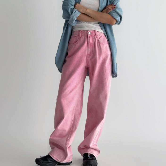 라라온 여성용 롱숏 기장 와이드 코튼 피그먼트 면 바지 26TSP3631