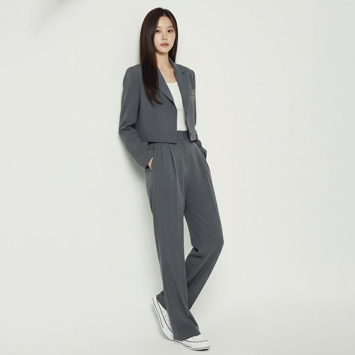 페이퍼먼츠 젠시아 크롭 테일러드 정장 셋업 14302