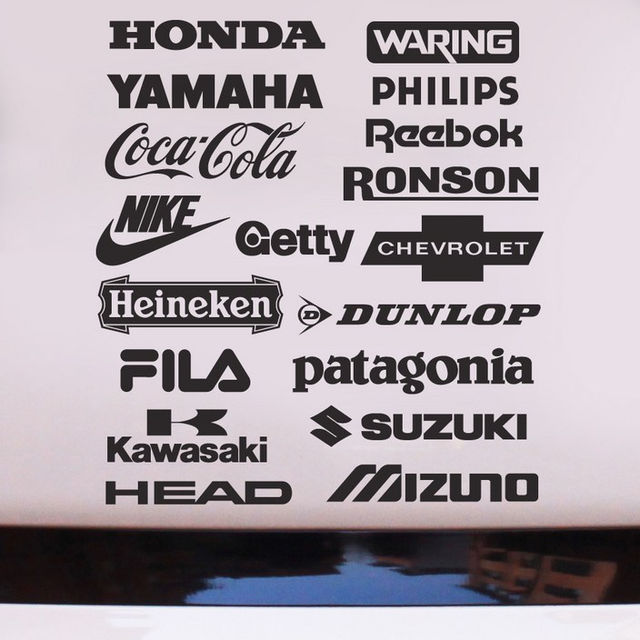 크레코 차량용 브랜드 로고 스티커 세트 A타입