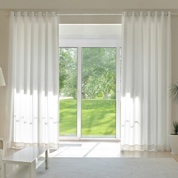 뷰하우스 래티스 사계절 암막커튼  설치부자재 세트 아일렛타입