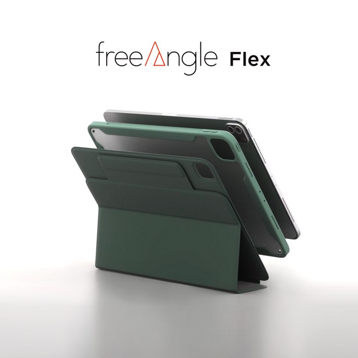 모키보 프리앵글 FLEX 스탠드 커버 펜슬수납 케이스, 아이패드를 더욱 튼튼하고 자유롭게, 블랙, 1개