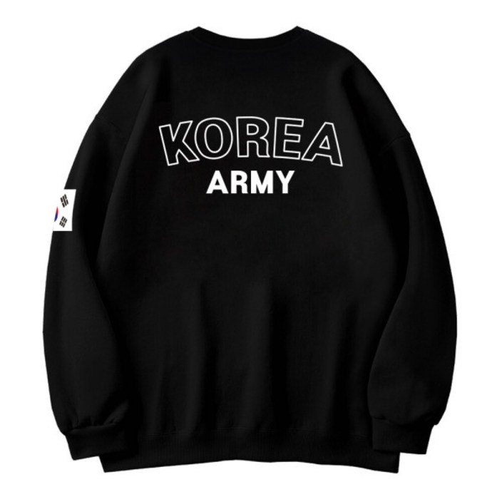 더팀 남녀공용 오버핏 기모맨투맨 코리아아미 로카 라인형 더팀 남녀공용 오버핏 기모맨투맨 코리아아미 로카 라인형