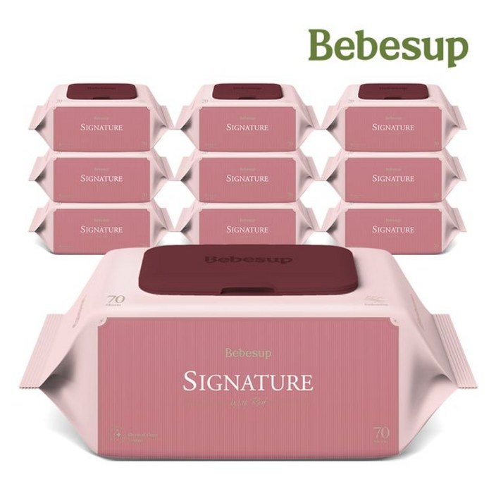 베베숲 시그니처 위드레드 물티슈 캡형