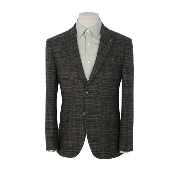 프리미엄 모직 체크 그린 자켓 TJK414106