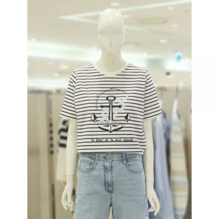 마린 티셔츠 (A242PWT420) 백화점 아울렛 한정수량 (3934333)