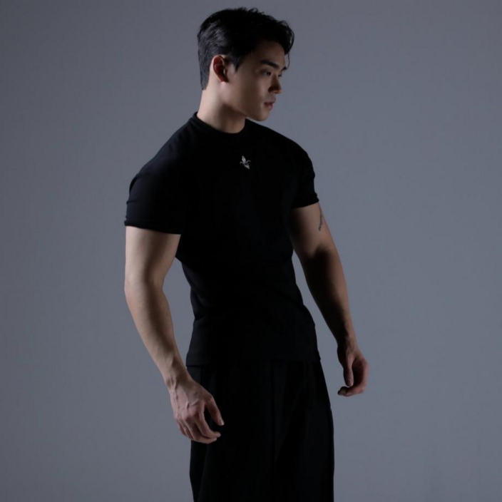 카미드 로고 머슬핏 반팔 짐웨어 헬스 티셔츠