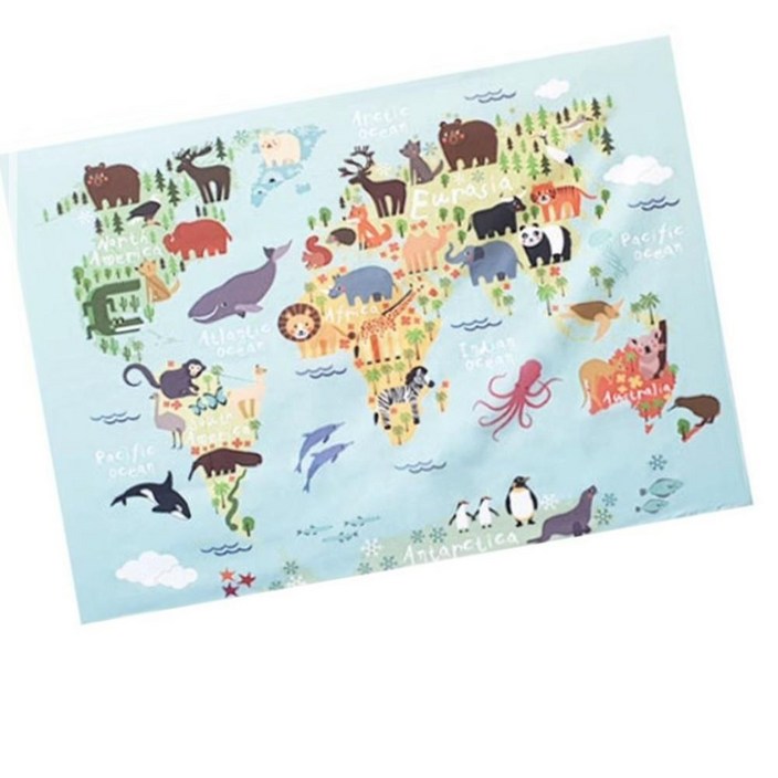 아이방 세계지도 벽장식 그림 S 패브릭 인테리어 5280EA 1(EA)