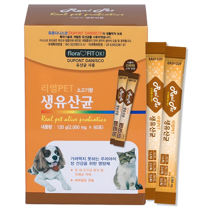 리얼Pet 반려동물 영양제, 120g, 장건강/유산균, 1개